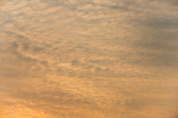 beautiful color of sunset with clouds