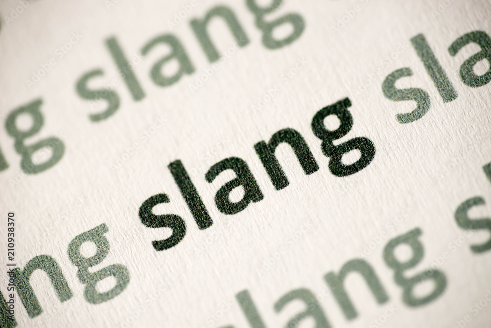 Canvas Prints word slang printed on paper macro