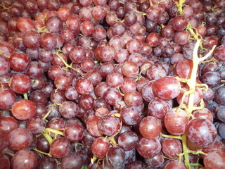 mature red grapes