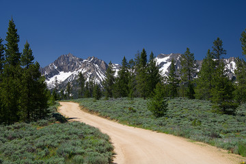 Sawtooth Mountains from Nip and Tuck Road 1854
