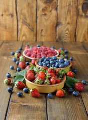 Fresh berries in a plate