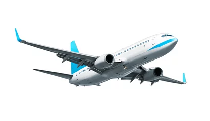 Raamstickers Vliegtuig Vliegtuig geïsoleerd op witte achtergrond