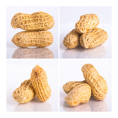 nuts on the white isolated background