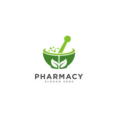 pharmacy logo design template and symbol