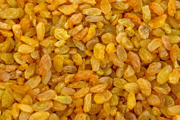 Light variety raisins background