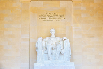 Washington, USA, Monument for Abraham Lincoln.