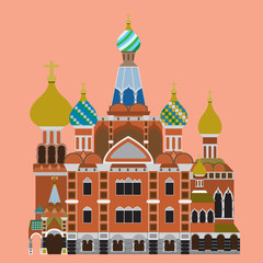 Fototapeta premium vector of Church of the Savior on Spilled Blood,st.petersburg Russia