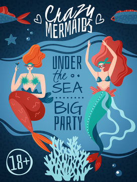 Mermaids Party Poster 