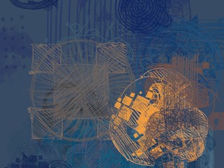 Abstract painting on canvas. Hand made art. Colorful texture. Modern artwork. Strokes of fat paint. Brushstrokes. Contemporary art. Artistic background image.