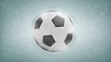 Naklejka premium Football ball and connection isolated on a background 3d rendering