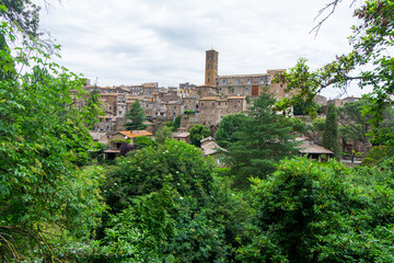 Sutri in Lazio, Italy. Cityscape and landscape