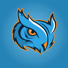 Modern professional logo for sport team. Owl mascot. Owls, vector symbol on a dark background.