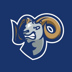 sheep/goat/ram/lamb esport gaming mascot logo template
