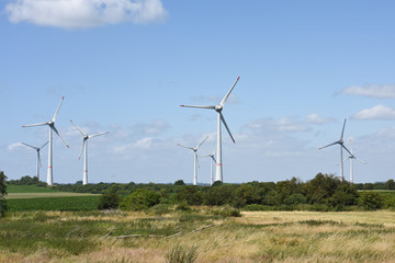 éoliennes vent energie ciel vert ecologie
