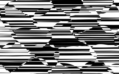 Random Chaotic Lines Abstract Geometric Pattern