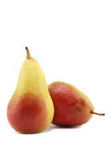 Ripe green pears isolated isolated on white background