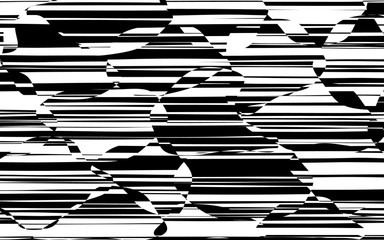 Random Chaotic Lines Abstract Geometric Pattern