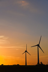 éoliennes vent energie ciel vert ecologie