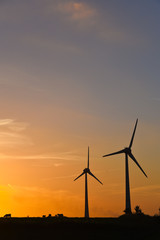 Obraz premium éoliennes vent energie ciel vert ecologie