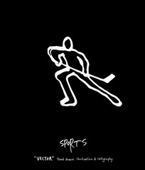 스포츠 포스터 / 손으로 그린 스포츠 그림