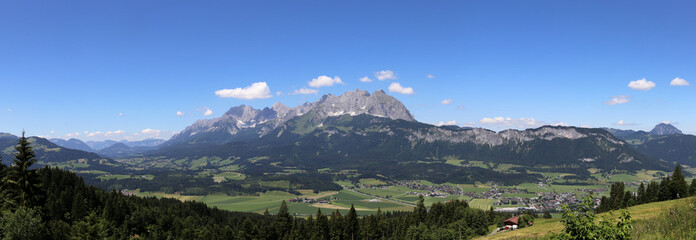 Obraz na płótnie Canvas Panorama vom Wilden Kaiser (Kaisergebirge), Tirol 