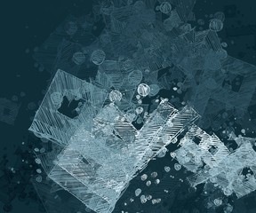 Abstract painting on canvas. Hand made art. Colorful texture. Modern artwork. Strokes of fat paint. Brushstrokes. Contemporary art. Artistic background image.