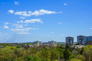 Aerial view on a city Kremenchug in Ukraine