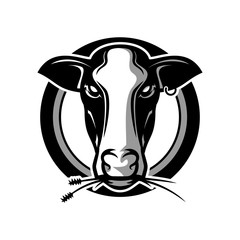 cow livestock dairy farm logo
