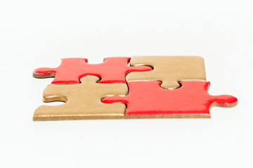 piece jigsaw puzzle, business connection and success and strategy concept.