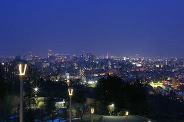 Fototapeta na wymiar 札幌市街夜景