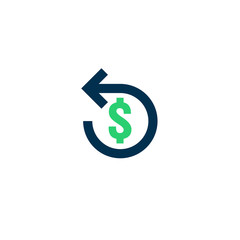 Refund money icon. Chargeback contour sign. quick fund cash back symbol. Currency exchange refinance. Return on investment. stock market business. Vector line illustration.