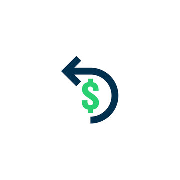 Refund money icon. Chargeback contour sign. quick fund cash back symbol. Currency exchange refinance. Return on investment. stock market business. Vector line illustration.