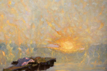 Oil painting, handmade