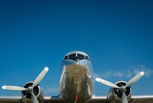 Old passenger twin prop aircraft