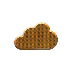 Bronze trushet badge in form of cloud.