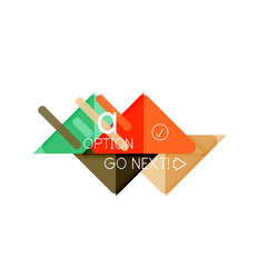 Triangle data visualization design, option infographic layout