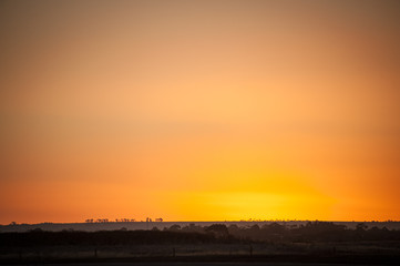 Sunset over rural Victoria, Australia