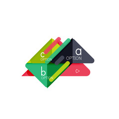 Triangle data visualization design, option infographic layout