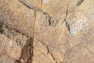 Natural stone mountain texture brown cracked background