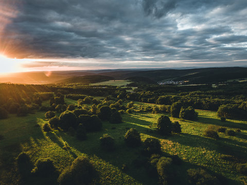 Sonnenuntergang im Elbental