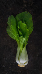 Bok choy with rustic background