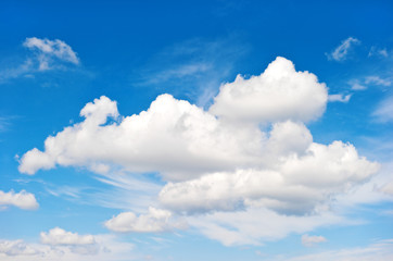 Naklejka na ściany i meble Blue sky white clouds Nature background
