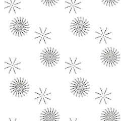 Obraz premium Beautiful seamless pattern with snowflake circle. Vector illustration. Winter background for Christmas or New Year design. Winter motifs