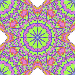 Seamless vintage , floral style geometric pattern. Vector illustration. For design, wallpaper, background