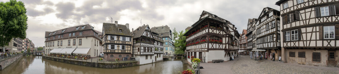 Fototapeta na wymiar Strassburg Elsass Panorama Gerberviertel
