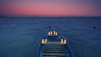 Obraz premium romantischer Bootsausflug