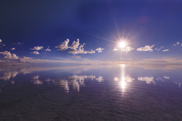 Uyuni Salt Lake in the Noon