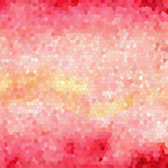 Mosaic gradient in warm pink gamma - textured background of red, pink, orange colors