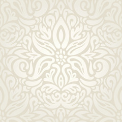 Wedding Floral decorative vintage Background Ecru Bege