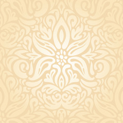 Bridal Retro wedding pale peach ecru invitation background design in vintage style